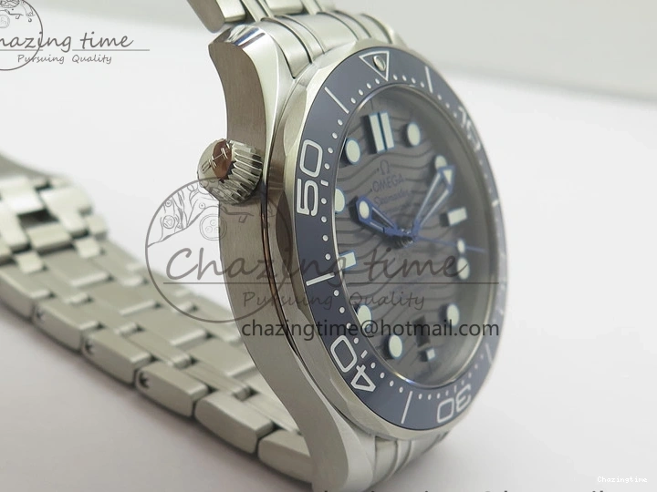 1225 Seamaster Diver 300M ORF 1:1 Best Edition Blue Ceramic Gray Dial on SS Bracelet A HighQuality 7867